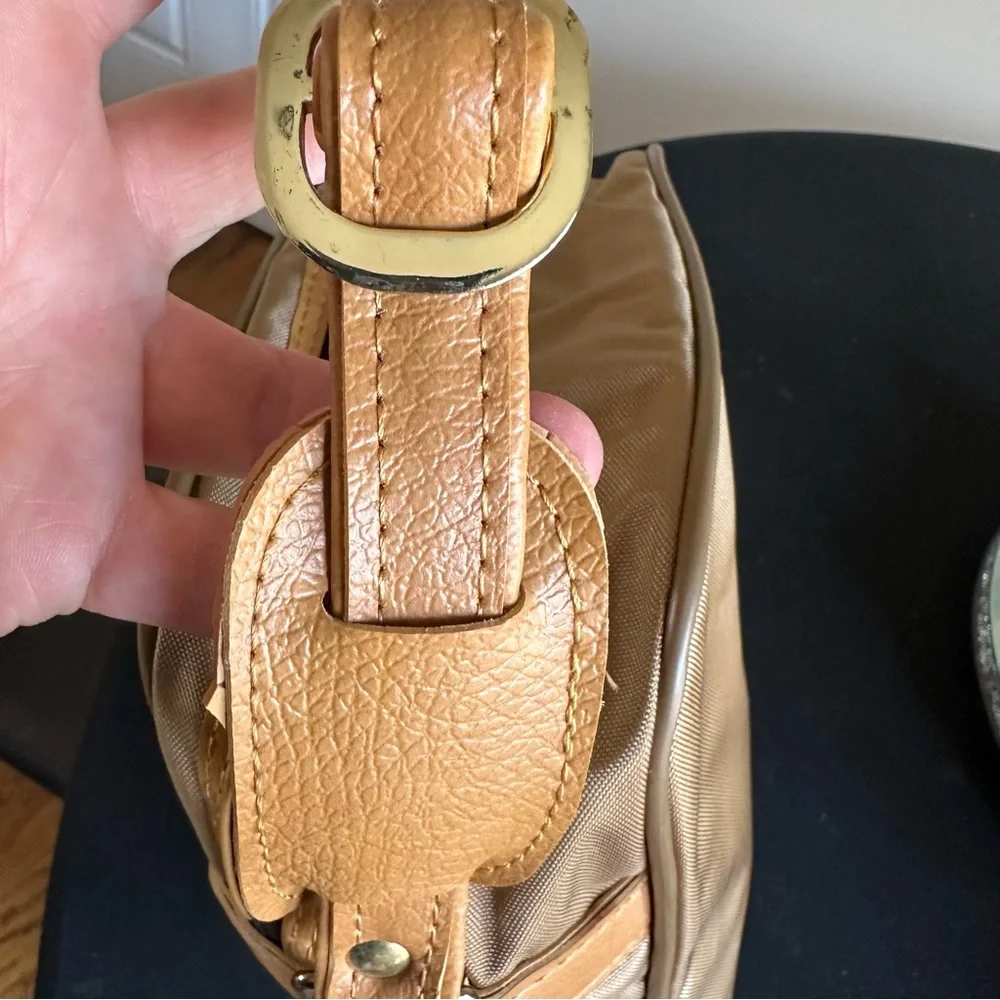 SAMSONITE Special Edition Made in Korea Canvas Tan and Brown Travel CrossbodyBag